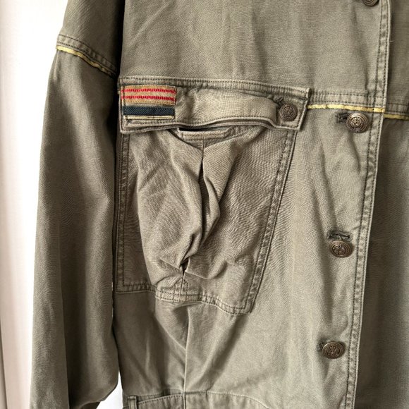 Free People Green Slouchy Military Jacket size XS - Picture 3 of 15